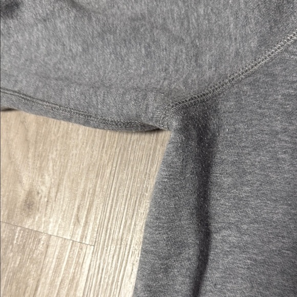Nike Heather Gray Hoodie with Neon Yellow Swoosh - Picture 4 of 4
